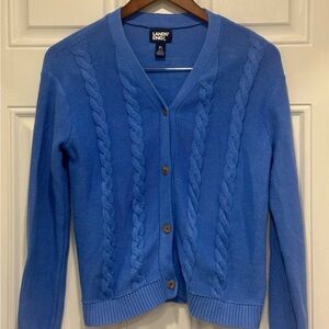 Lands' End Girl’s/Women’s Blue Button-Up Cardigan Sz. XL 14-16